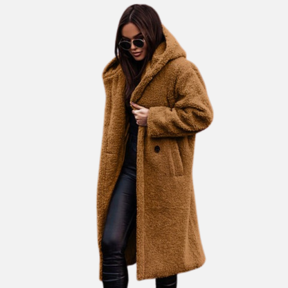 Women's Long Teddy Overcoat