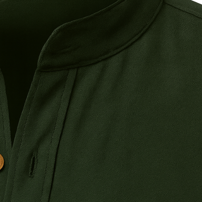 Men’s Button-Up Linen Shirt – Casual Collar