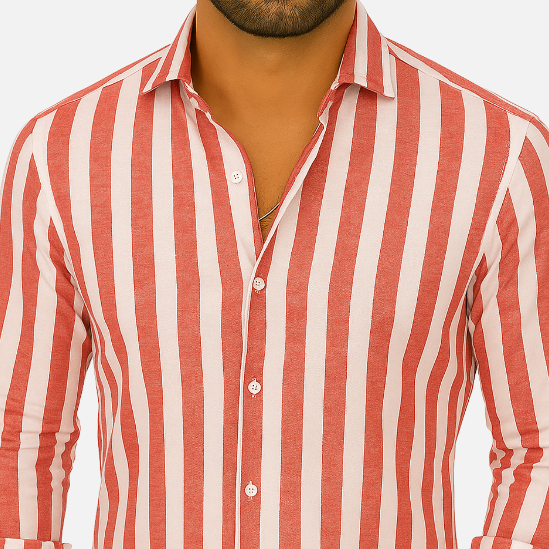 Long Sleeve Striped Men's Shirt