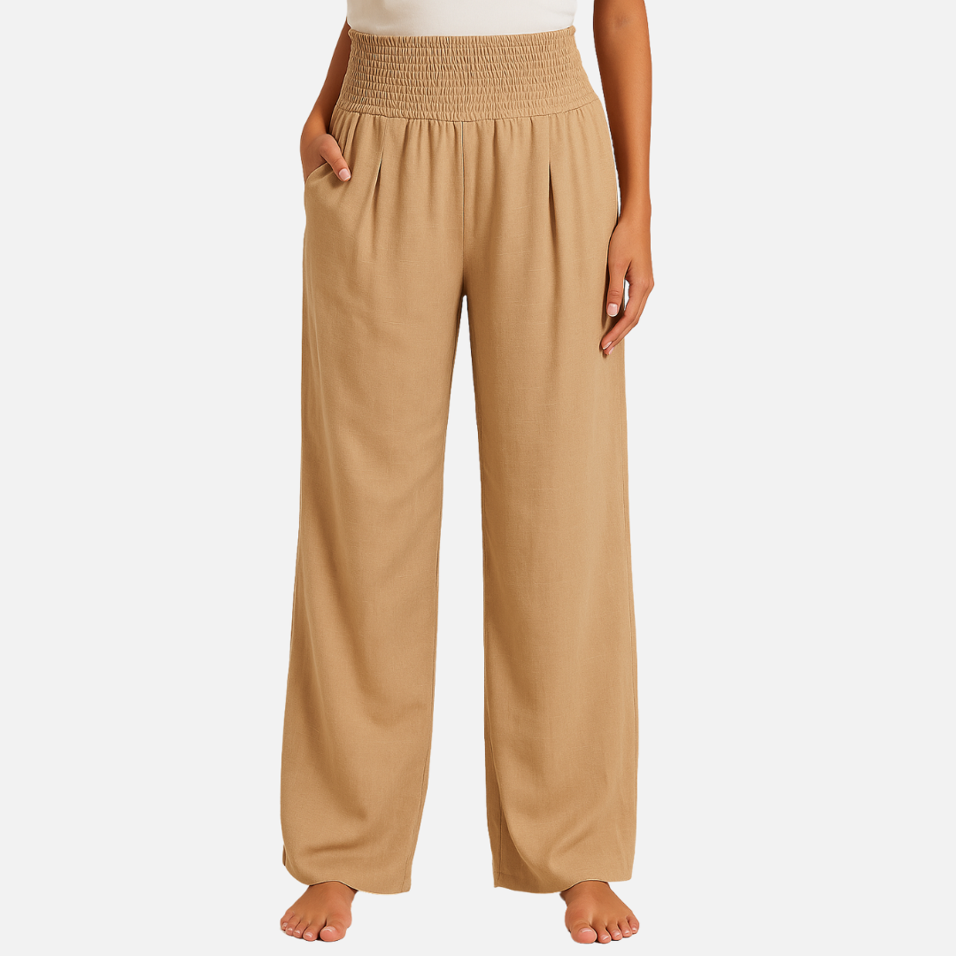 Women's Casual Linen Pants - Long Linen Pants