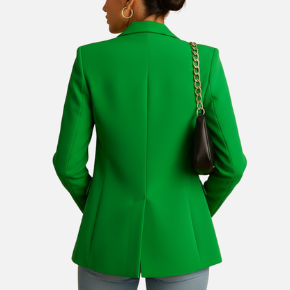 Women’s Casual Elegant Blazer - Tailored Single-Button Jacket