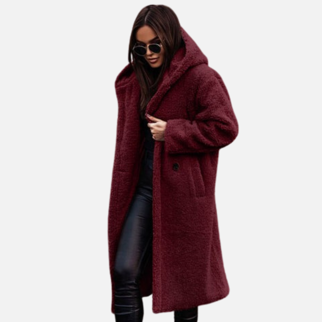 Women's Long Teddy Overcoat