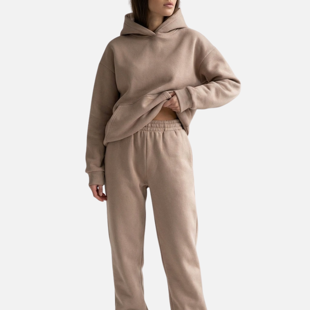 Women’s Relaxed-Fit Hoodie & Jogger Lounge Set