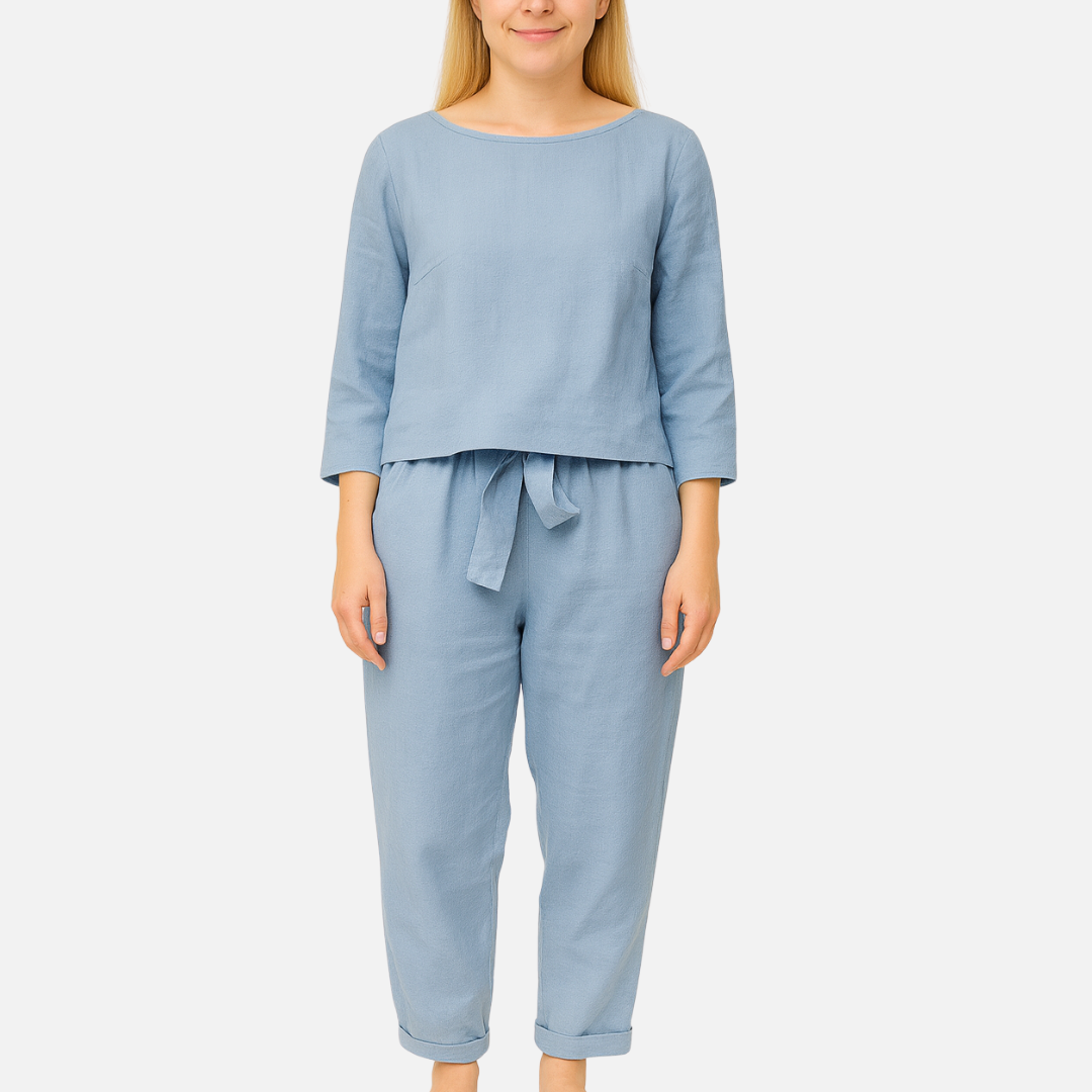 Linen Two Piece Outfit Set