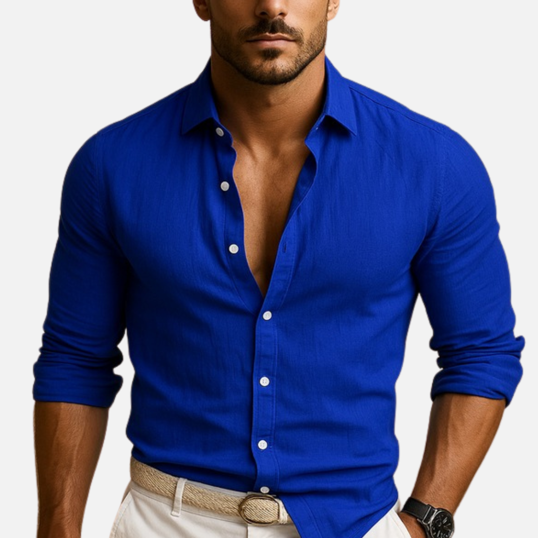 Men’s Slim Fit Shirt – Breathable Long Sleeve Casual