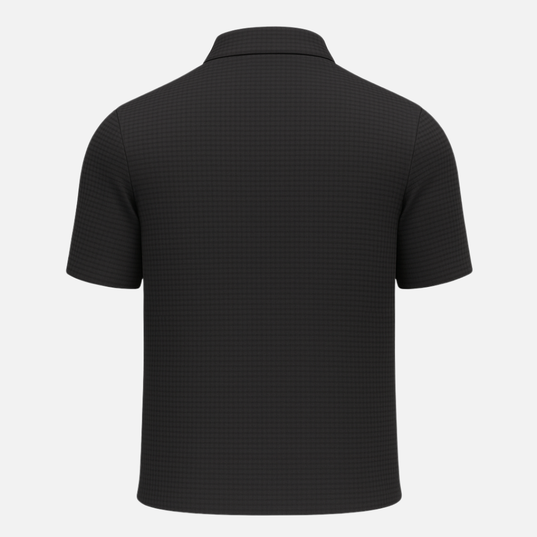 Men’s Textured Polo Shirt – Premium Waffle Knit Short Sleeve