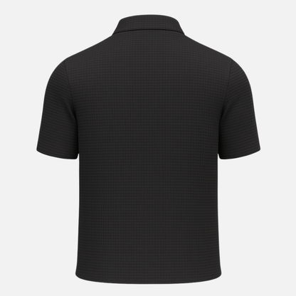 Men’s Textured Polo Shirt – Premium Waffle Knit Short Sleeve