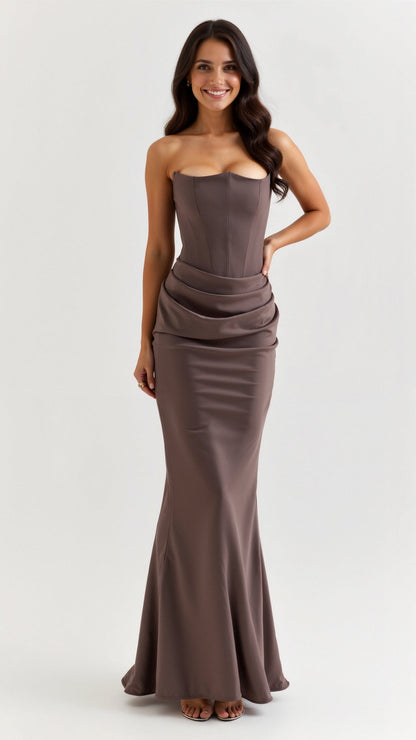 Bella | Women’s Wedding Guest Column Maxi Dress 3