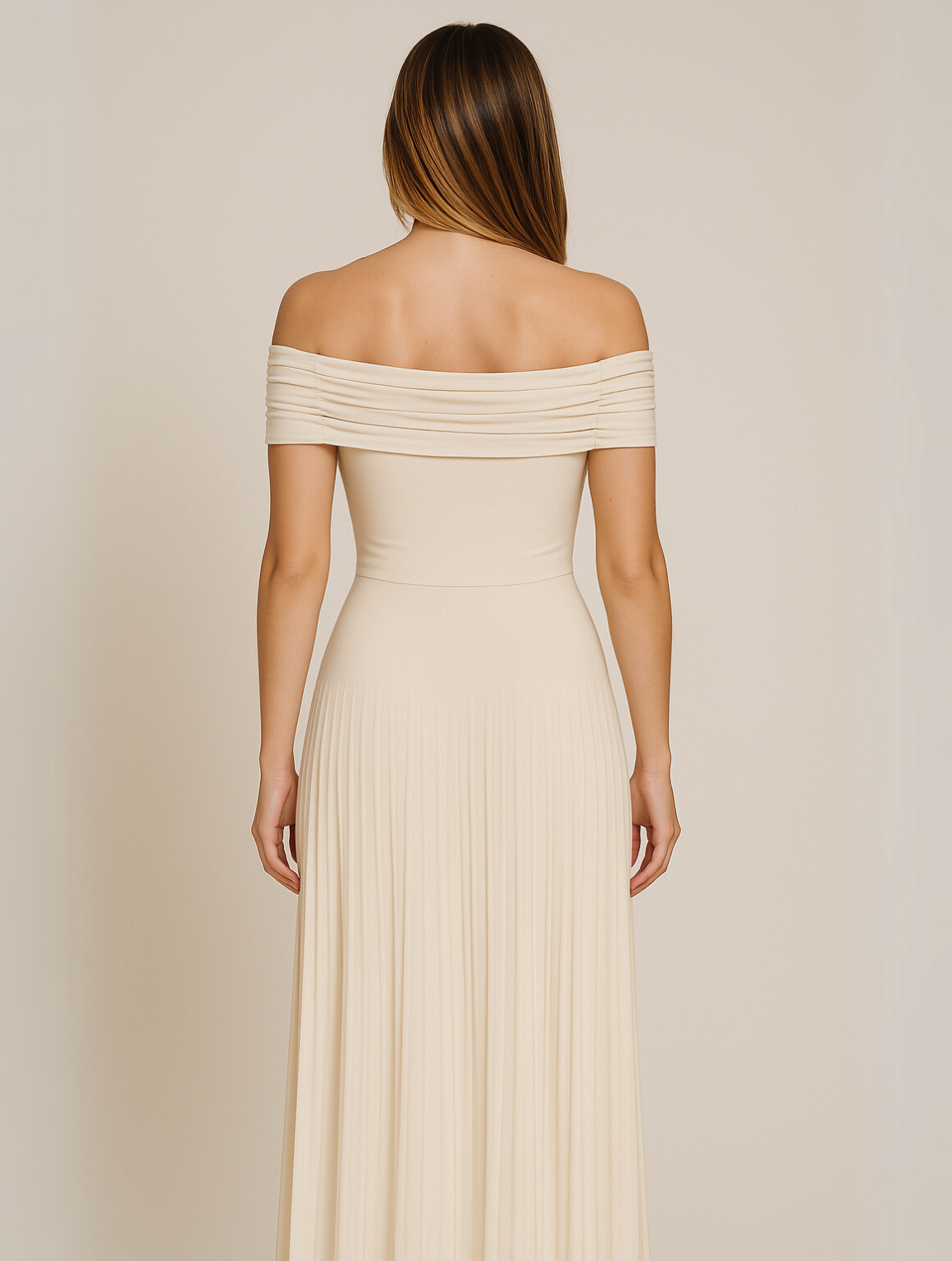 Bella | Women's Wedding Guest Pleated Maxi Dress 2