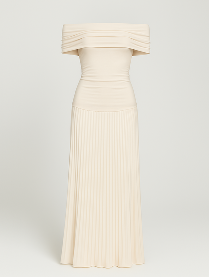 Bella | Women's Wedding Guest Pleated Maxi Dress 3