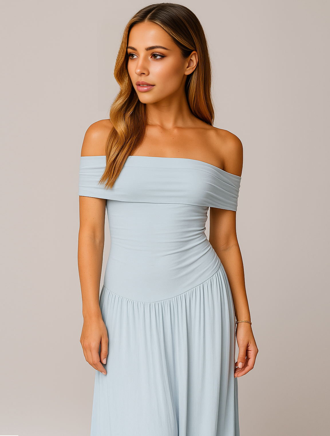 Bella | Women's Wedding Guest Pleated Maxi Dress 5