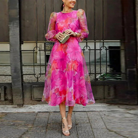 Blair | Women Wedding Guest Dress Formal Floral Midi Dress 0