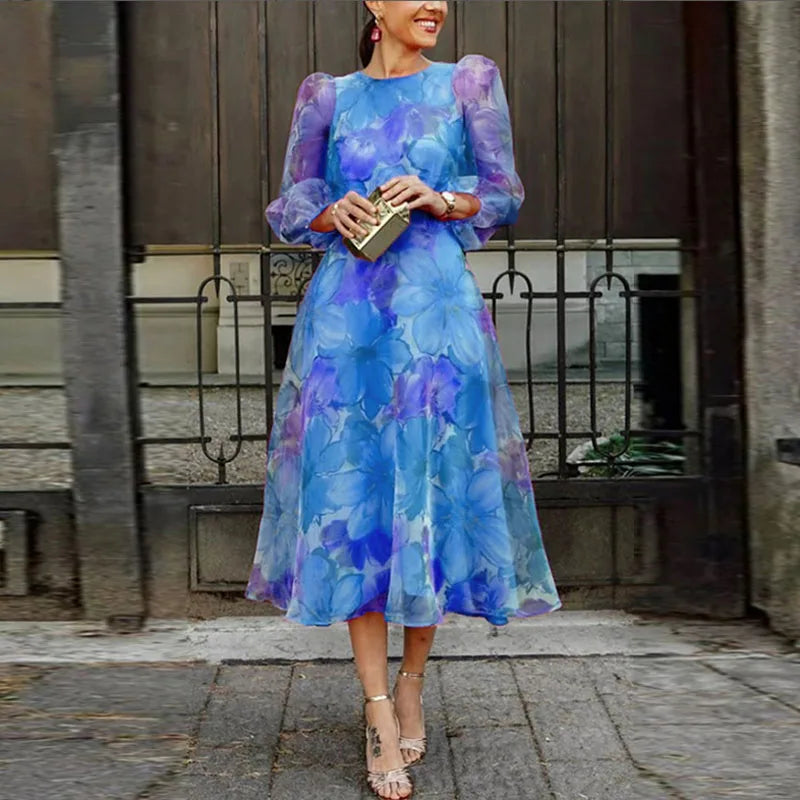 Blair | Women Wedding Guest Dress Formal Floral Midi Dress 1