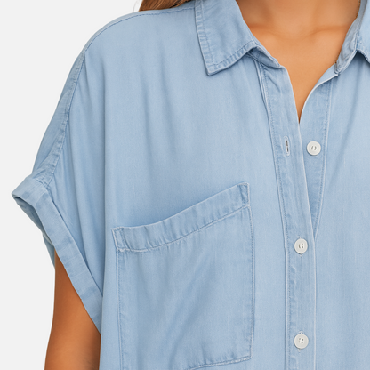 Denim Dress – Women's Casual Maxi Dress