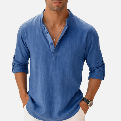 Men’s Long Sleeve Polo Shirt – Smart Breathable Top