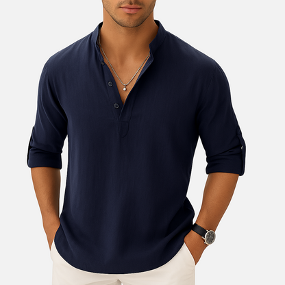 Men’s Long Sleeve Polo Shirt – Smart Breathable Top
