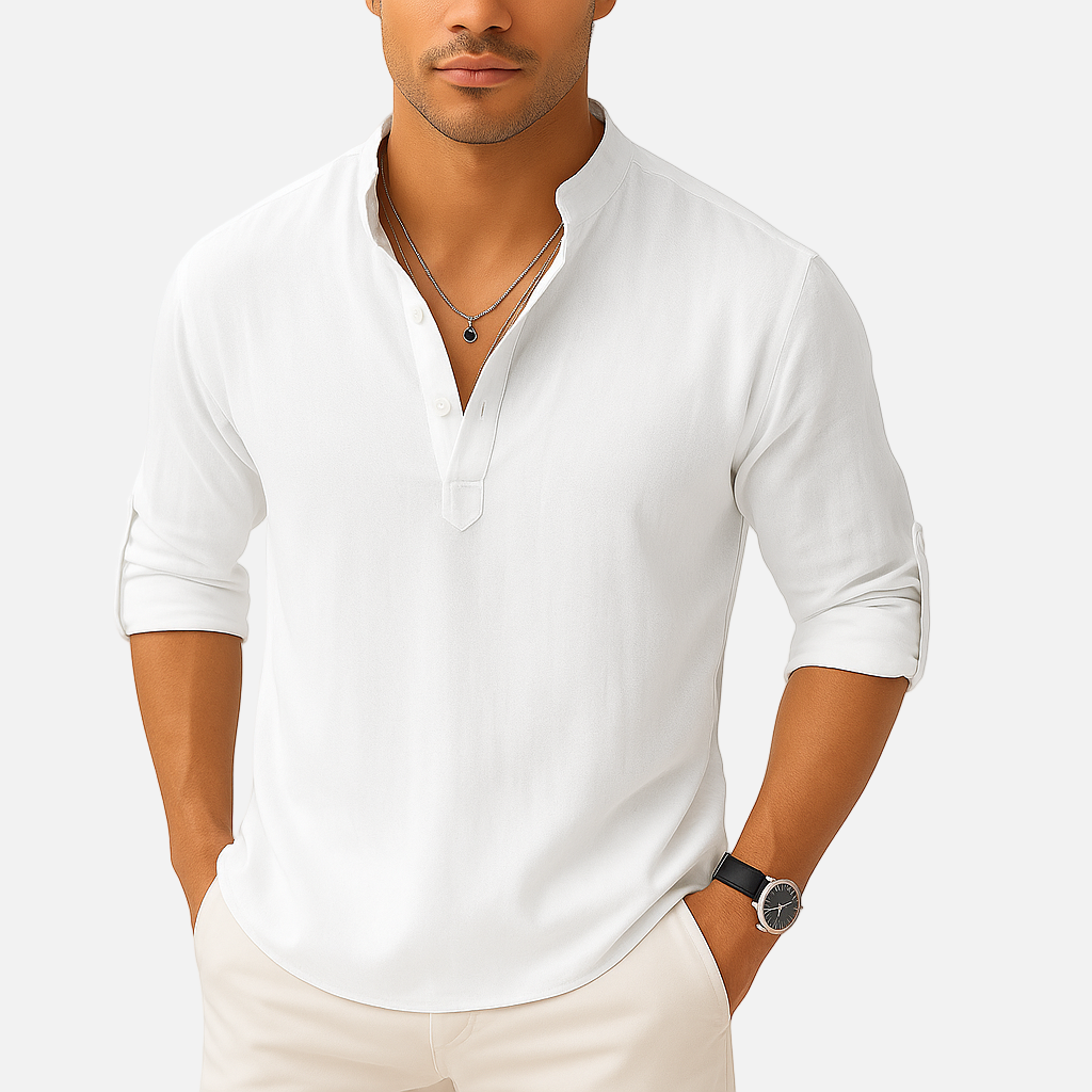 Men’s Long Sleeve Polo Shirt – Smart Breathable Top