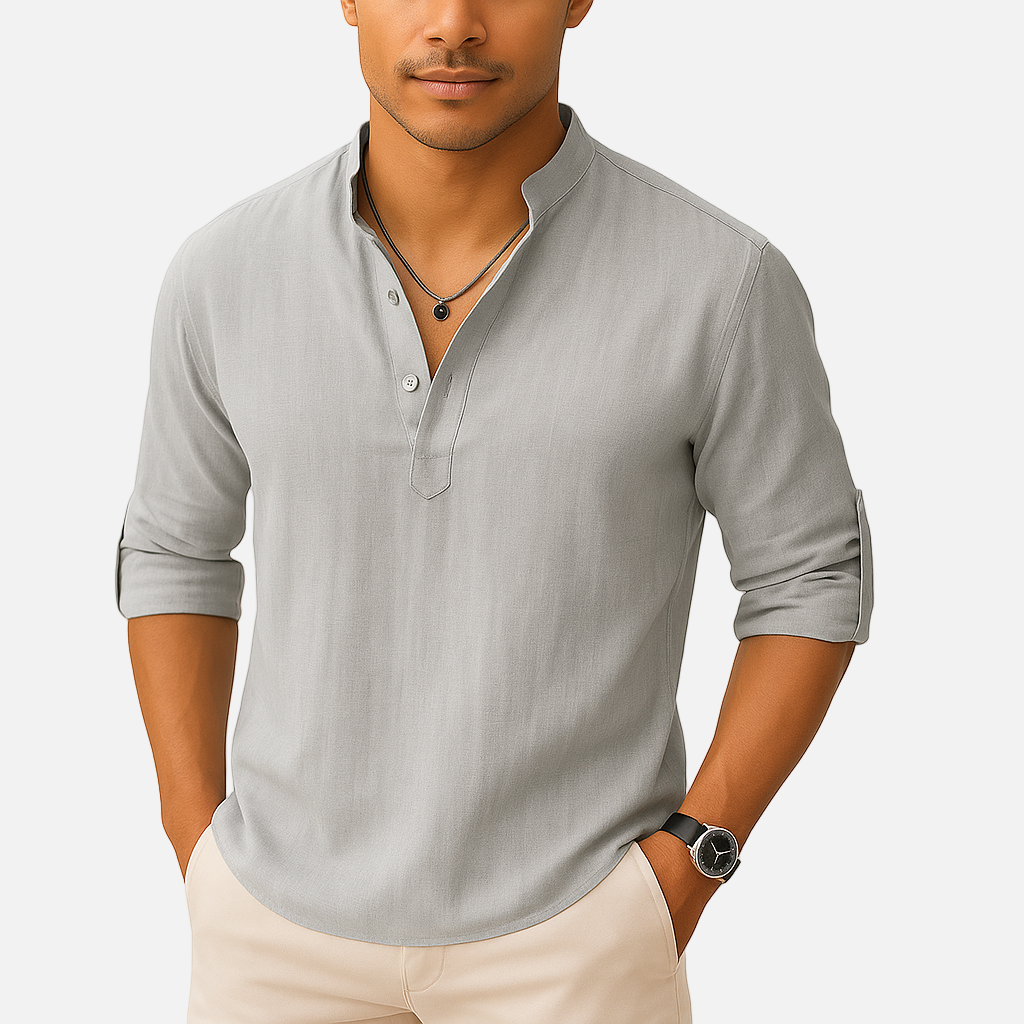 Men’s Long Sleeve Polo Shirt – Smart Breathable Top