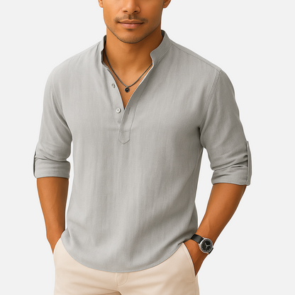 Men’s Long Sleeve Polo Shirt – Smart Breathable Top