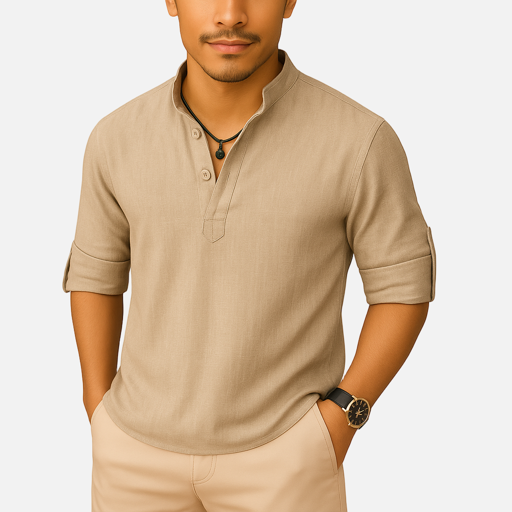 Men’s Long Sleeve Polo Shirt – Smart Breathable Top