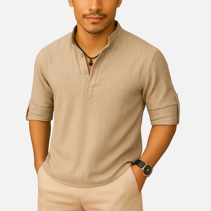 Men’s Long Sleeve Polo Shirt – Smart Breathable Top