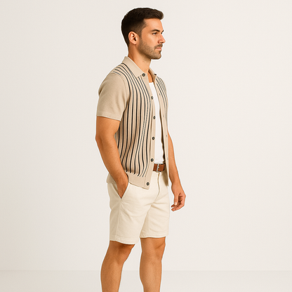 Men’s Short Sleeve Shirt - Old Money Buttoned Shirt