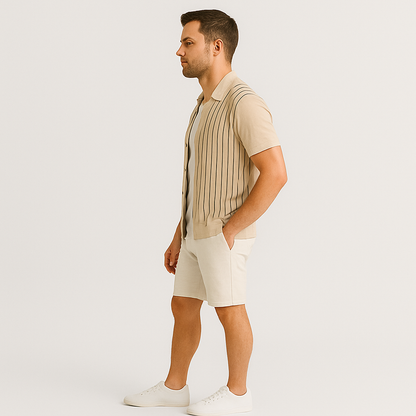 Men’s Short Sleeve Shirt - Old Money Buttoned Shirt