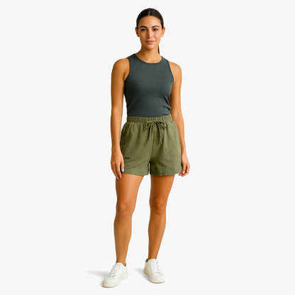 Women’s Linen Shorts - Casual Breathable Shorts