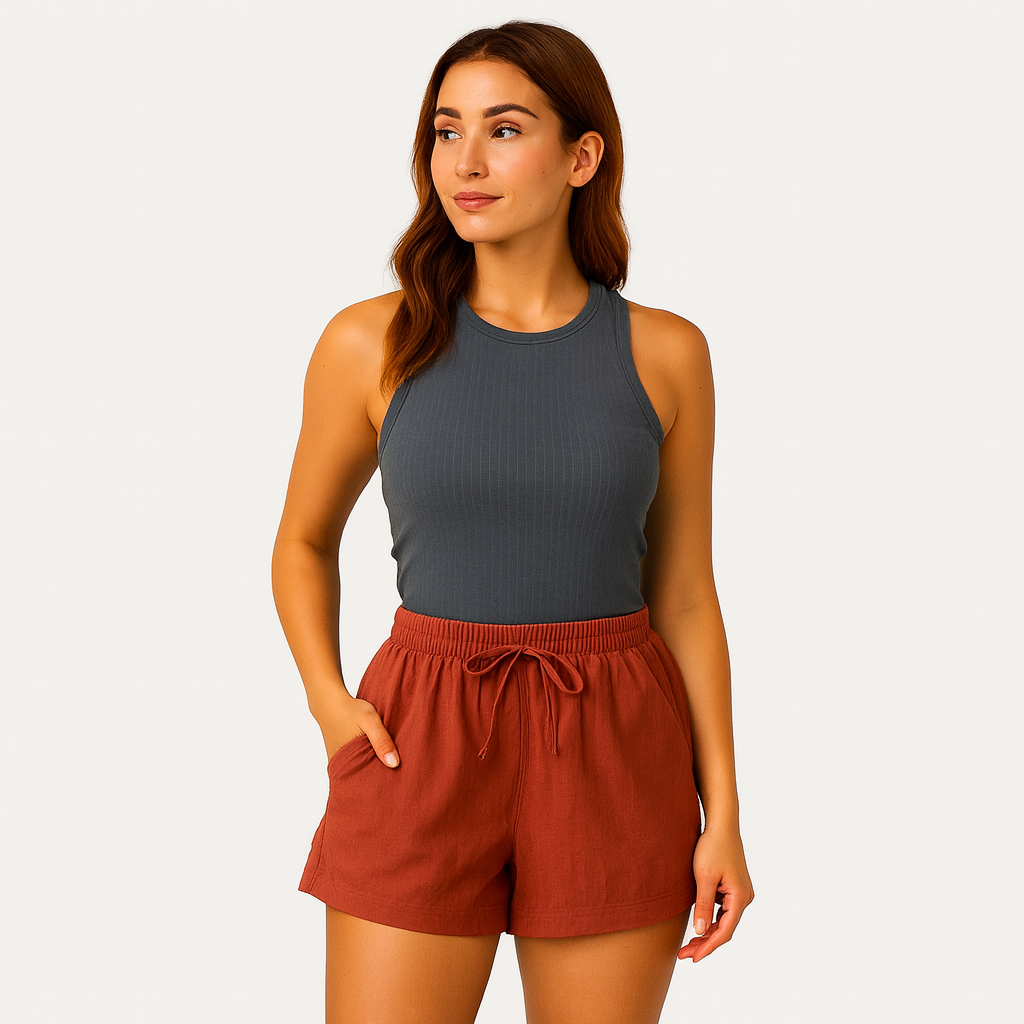 Women’s Linen Shorts - Casual Breathable Shorts