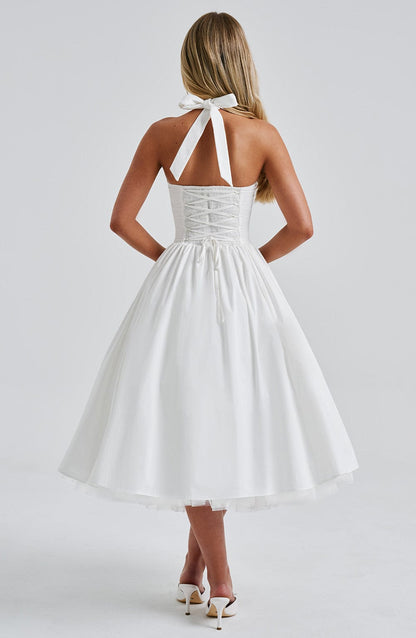 Chloe | Women’s Wedding Guest Halter Midi Dress 7