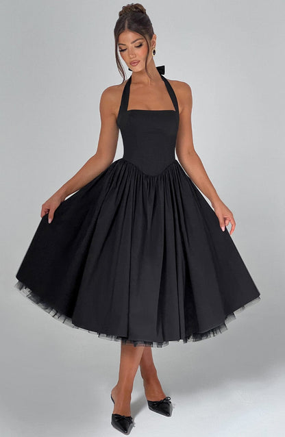 Chloe | Women’s Wedding Guest Halter Midi Dress 9