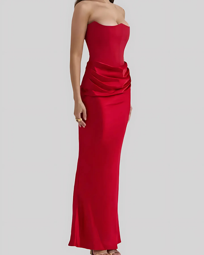 Claire | Women’s Wedding Guest Draped Maxi Dress 5