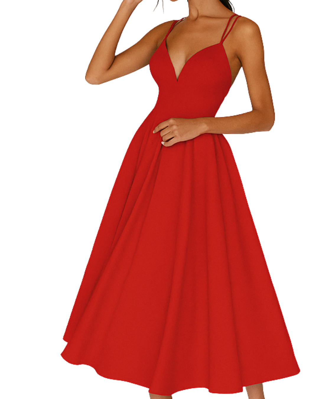 Daisy | Women Wedding Guest Strappy Midi Dress 0
