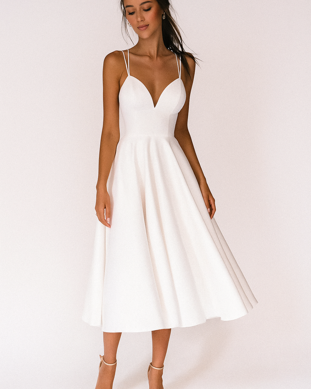 Daisy | Women Wedding Guest Strappy Midi Dress 1