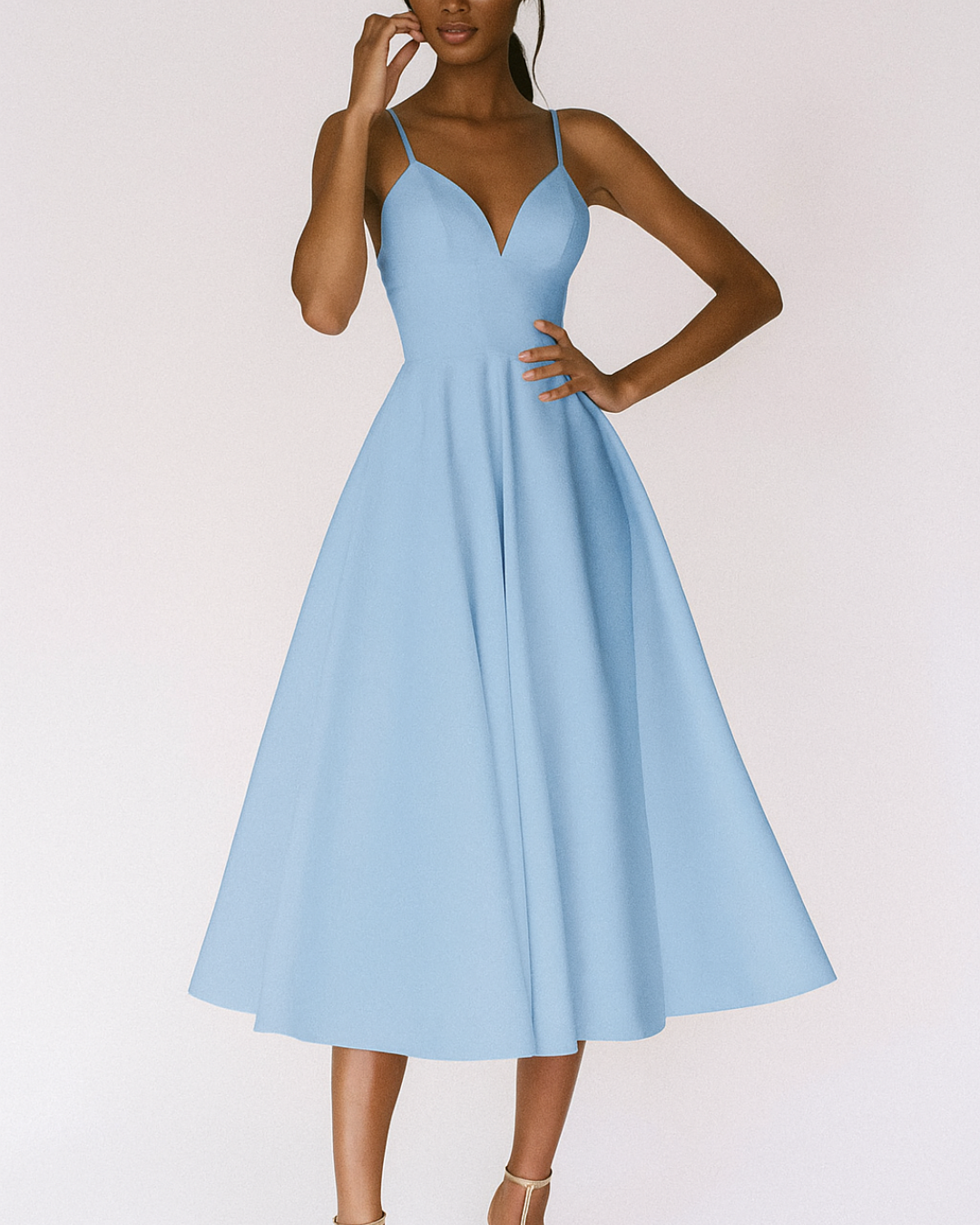 Daisy | Women Wedding Guest Strappy Midi Dress 4