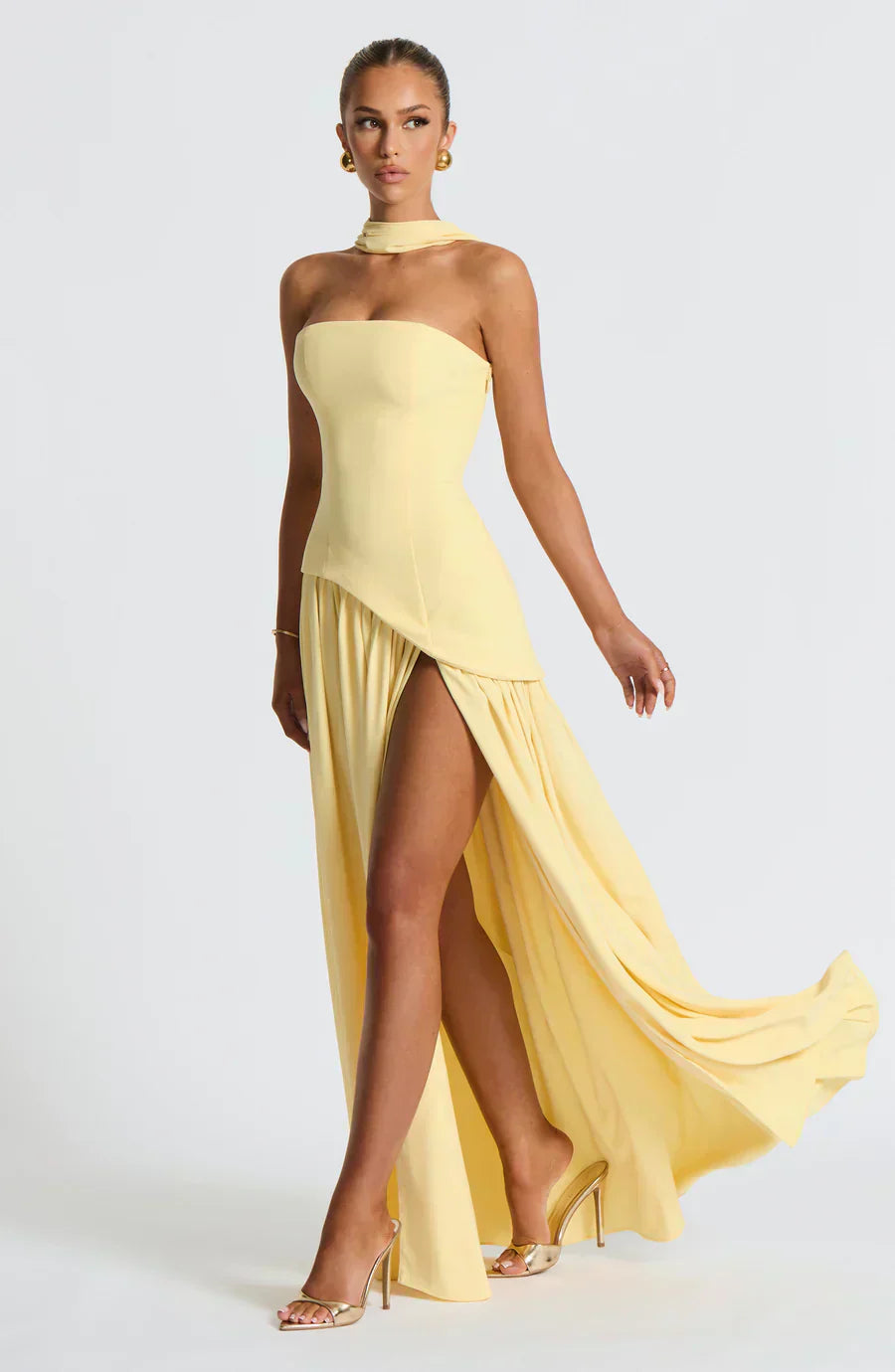 Emily | Women Wedding Guest Asymmetric Maxi Dress 0