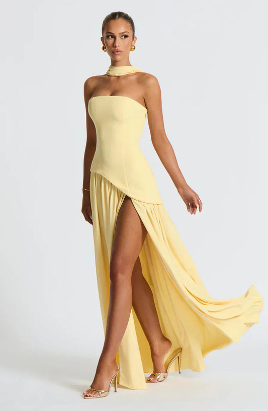 Emily | Women Wedding Guest Asymmetric Maxi Dress 0