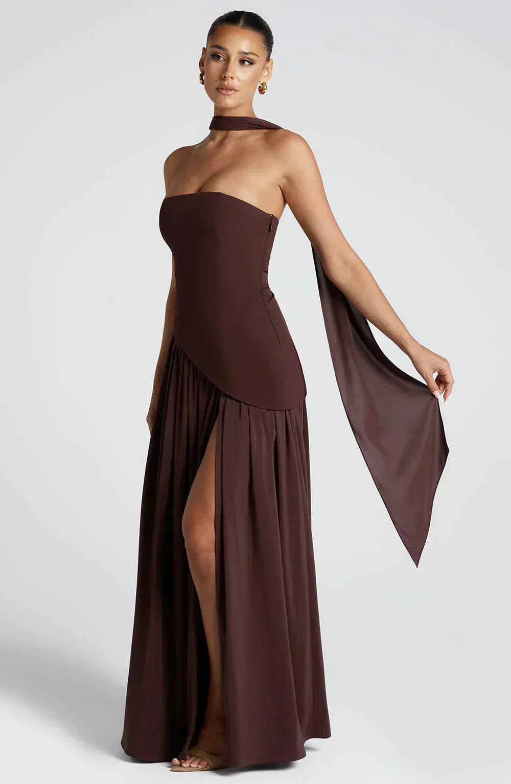 Emily | Women Wedding Guest Asymmetric Maxi Dress 9