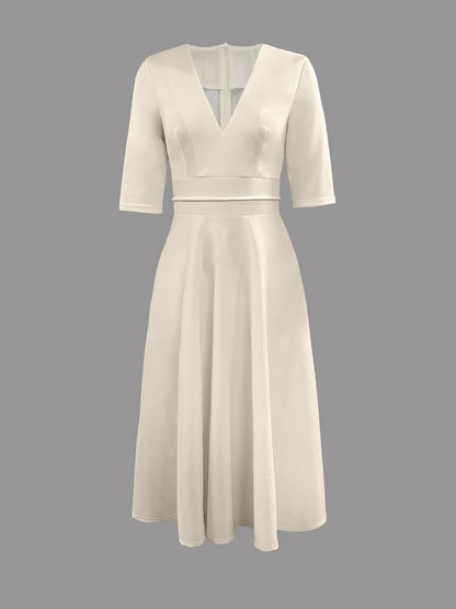 Evelyn | Women’s Wedding Guest Elegant Flared Midi Dress 4