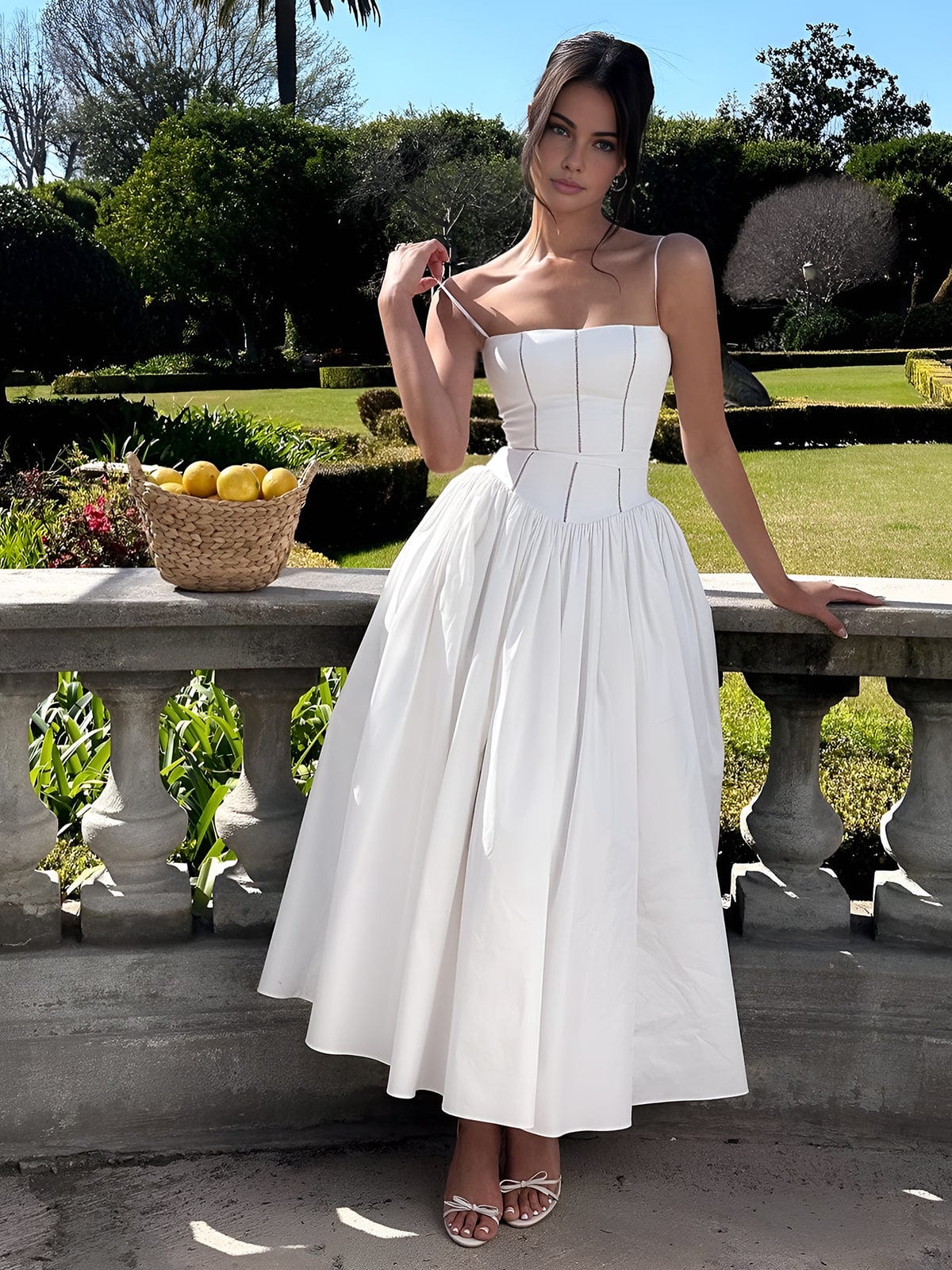 Gabriella | Women’s Wedding Guest Elegant Corset Midi Dress 2