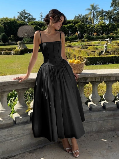Gabriella | Women’s Wedding Guest Elegant Corset Midi Dress 3
