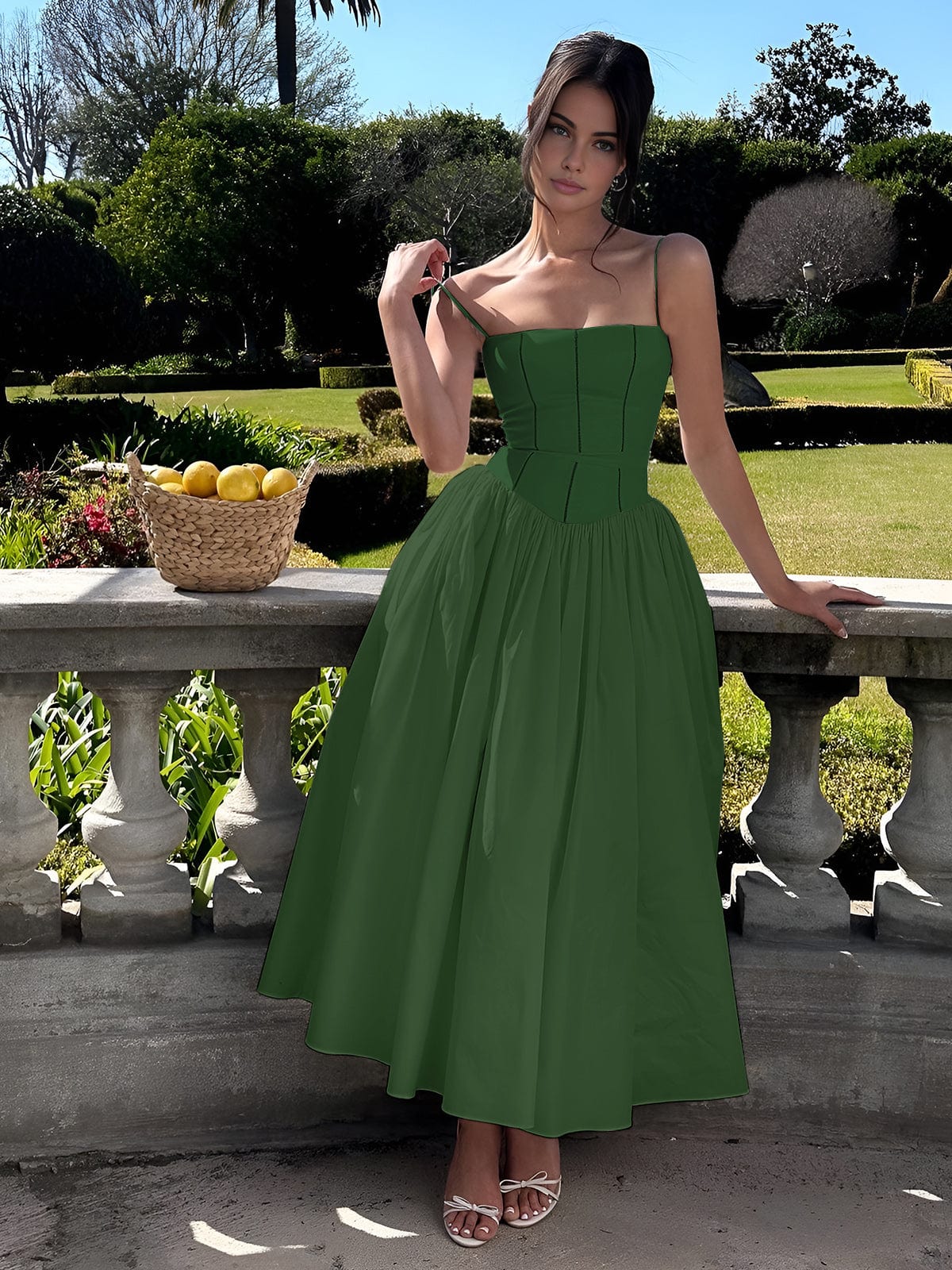 Gabriella | Women’s Wedding Guest Elegant Corset Midi Dress 6