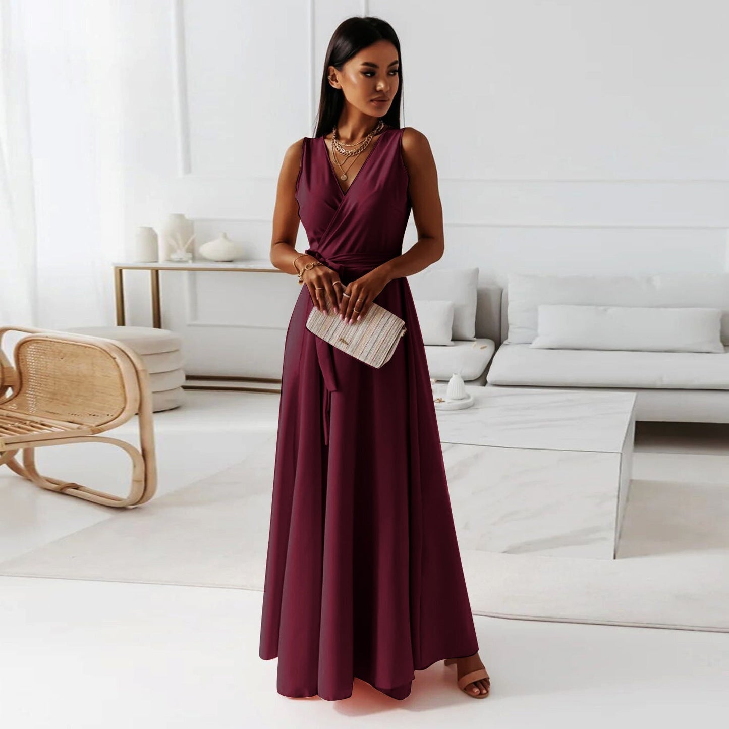 Hailey | Women Wedding Guest Elegant Wrap Maxi Dress 2