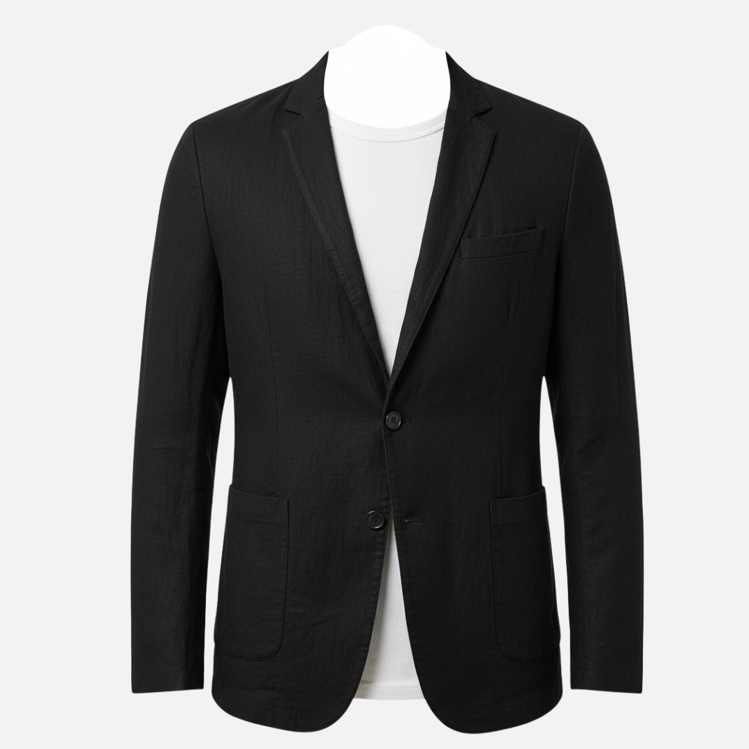 Men’s Casual Linen Blazer – Lightweight Tailored Slim Fit