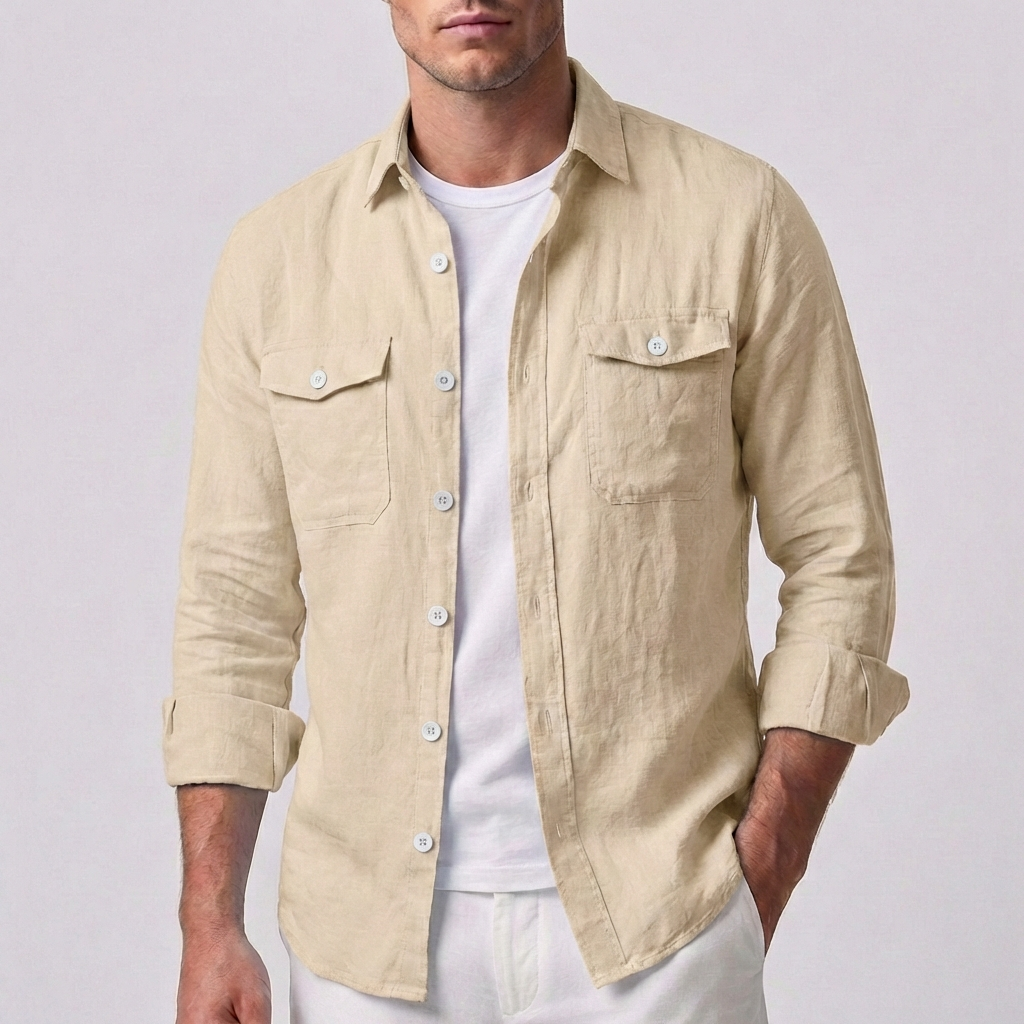Lincoln Relaxed Button-Down Shirt with Chest Pockets 2