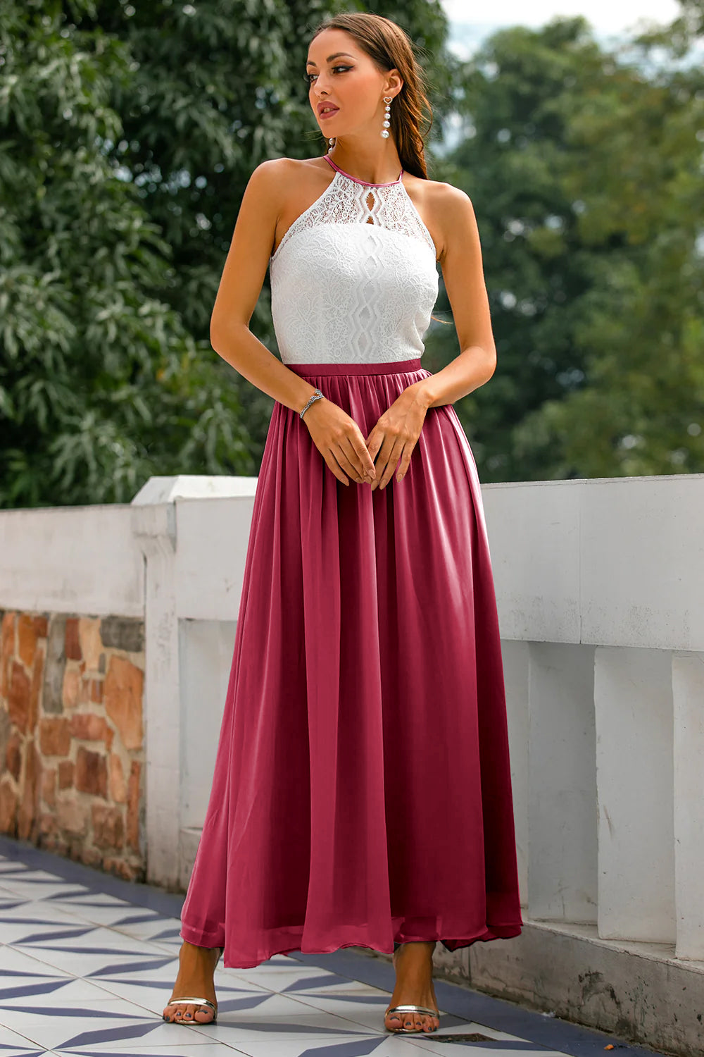 Madison | Women's Wedding Guest Halter Maxi Dress 6