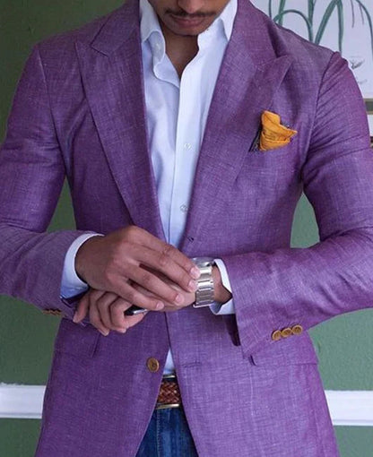Maxwell | Men's Single Breasted Plaid Blazer Jacket 3