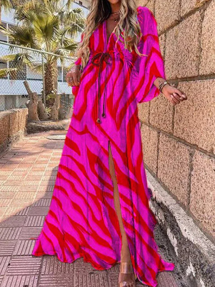 Paige | Women's Slit V-Neck Maxi Dress 2