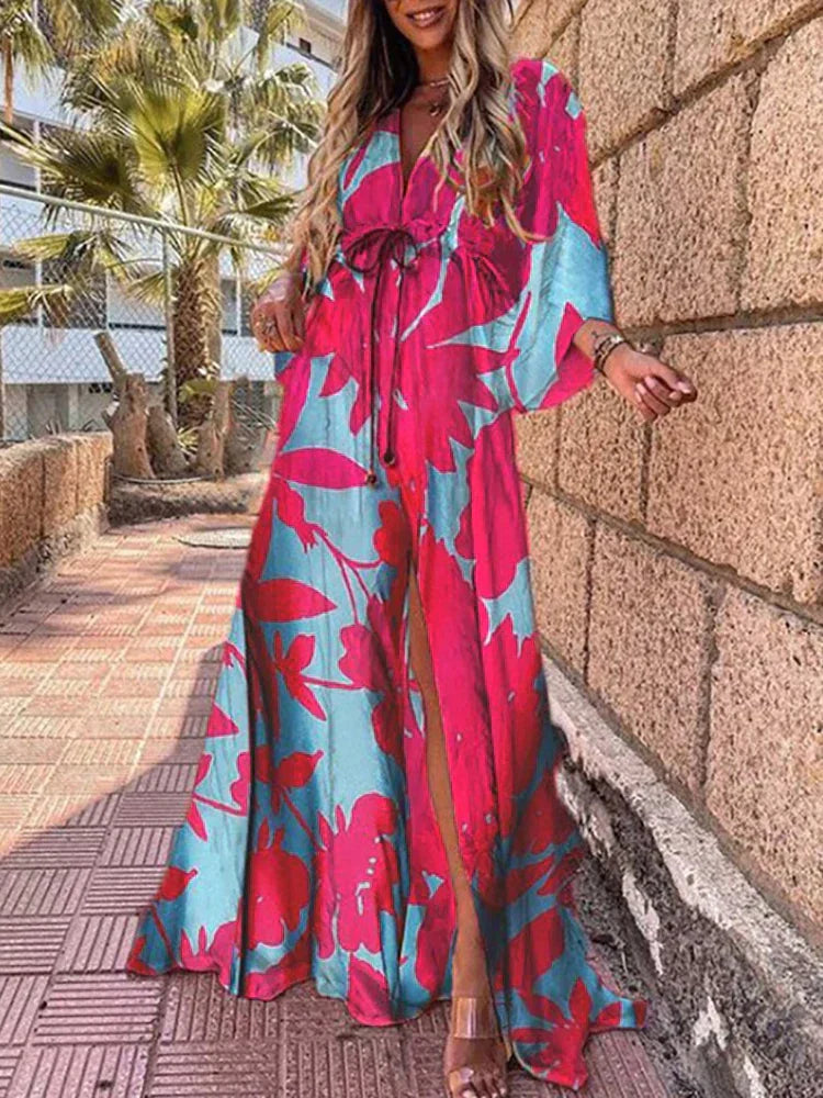 Paige | Women's Slit V-Neck Maxi Dress 3