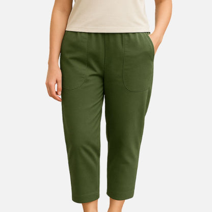 Women's Wide Leg Linen Trousers - Breathable High Waisted Summer Pants